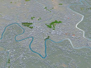 Malappuram city Kerala India 20km 3D Model