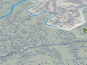 Malappuram city Kerala India 20km 3D Model
