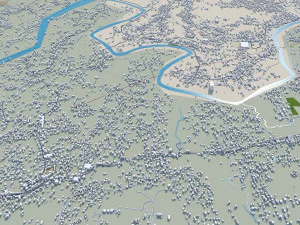 Malappuram city Kerala India 20km 3D Model