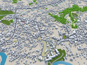 Malappuram city Kerala India 20km 3D Model