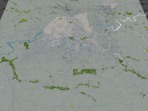 Malappuram city Kerala India 20km 3D Model