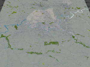 Malappuram city Kerala India 20km 3D Model