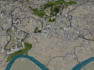 Malappuram city Kerala India 20km 3D Model