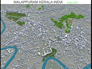 Malappuram city Kerala India 20km 3Dモデル