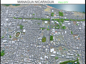 Managua city Nicaragua 30km Modèle 3D