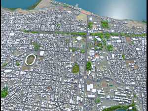 Managua city Nicaragua 30km 3D 모델
