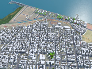 Managua city Nicaragua 30km 3D 모델