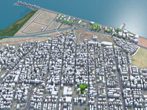 Managua city Nicaragua 30km 3D Model
