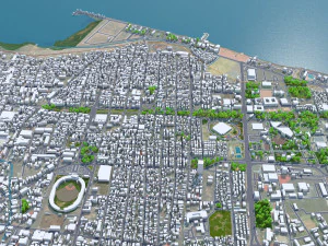 Managua city Nicaragua 30km 3D Model