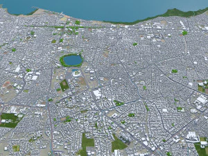 Managua city Nicaragua 30km 3D Model