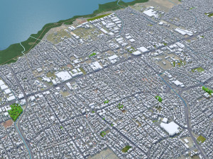 Managua city Nicaragua 30km 3D 모델