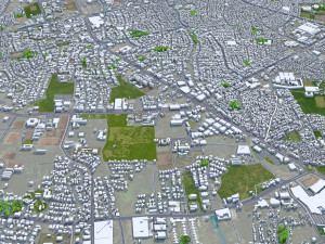 Managua city Nicaragua 30km 3D 모델