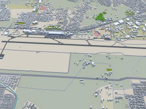 Managua city Nicaragua 30km 3D Model