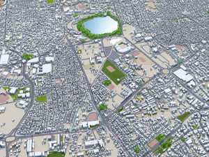 Managua city Nicaragua 30km 3D 모델