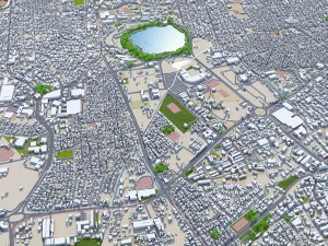 Managua city Nicaragua 30km 3D Model