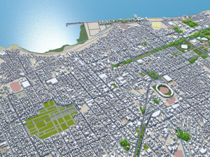 Managua city Nicaragua 30km 3D 모델