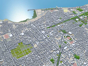 Managua city Nicaragua 30km 3D Model
