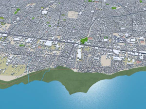 Managua city Nicaragua 30km 3D Model
