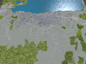 Managua city Nicaragua 30km 3D Model