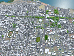 Managua city Nicaragua 30km 3D Model