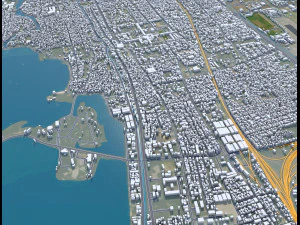 Mandalay city Myanmar Burma 30km 3D Model