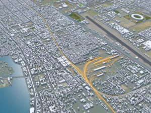 Mandalay city Myanmar Burma 30km 3D Model