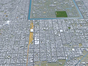 Mandalay city Myanmar Burma 30km 3D Model