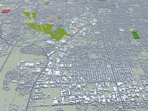 Mandalay city Myanmar Burma 30km Modelo 3D
