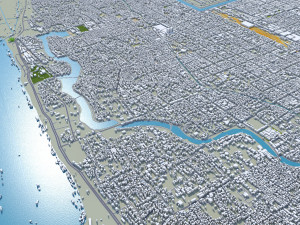Mandalay city Myanmar Burma 30km Modelo 3D