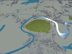 Mandalay city Myanmar Burma 30km 3D Model