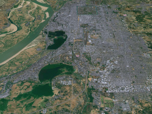 Mandalay city Myanmar Burma 30km Modelo 3D