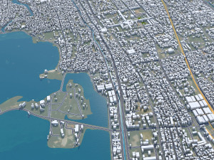 Mandalay city Myanmar Burma 30km Modelo 3D