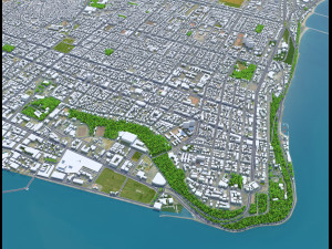 Maputo city Mozambique 30km Modelo 3D