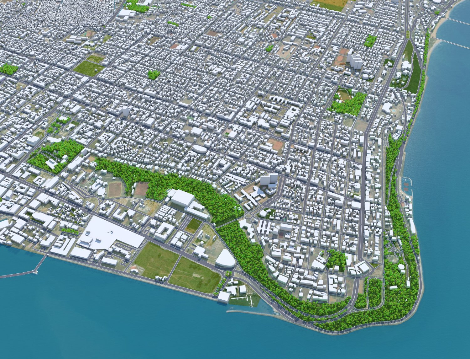 Maputo City Mozambique 30km 3D Модель In Город 3DExport