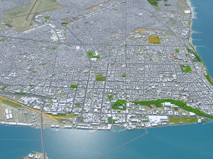 Maputo city Mozambique 30km Modelo 3D