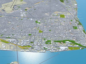 Maputo city Mozambique 30km Modelo 3D