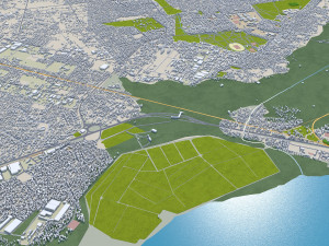 Maputo city Mozambique 30km Modelo 3D