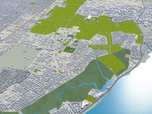 Maputo city Mozambique 30km Modelo 3D