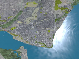 Maputo city Mozambique 30km 3D Model