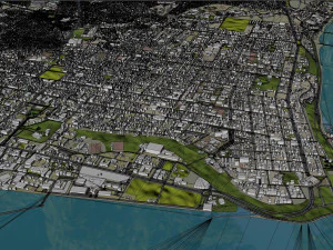Maputo city Mozambique 30km 3D Model