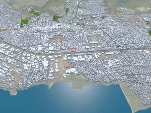 Maracay city Aragua Venezuela 35km 3D Model