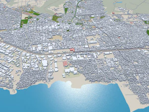 Maracay city Aragua Venezuela 35km 3D Model