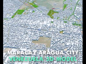 Maracay city Aragua Venezuela 35km 3D Модель