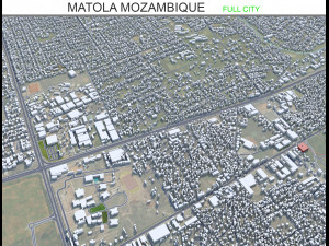 Matola city Mozambique 20km 3D-Modell