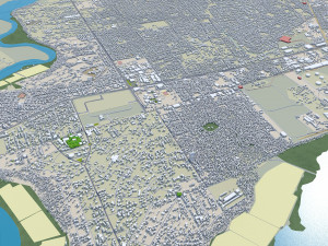Matola city Mozambique 20km 3Dモデル