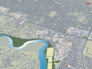 Matola city Mozambique 20km 3Dモデル