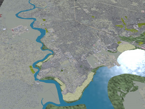 Matola city Mozambique 20km 3Dモデル
