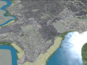 Matola city Mozambique 20km 3Dモデル