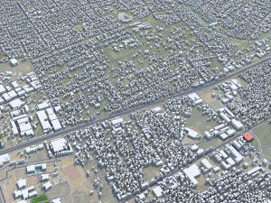 Matola city Mozambique 20km 3Dモデル