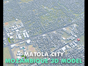 Matola city Mozambique 20km 3Dモデル